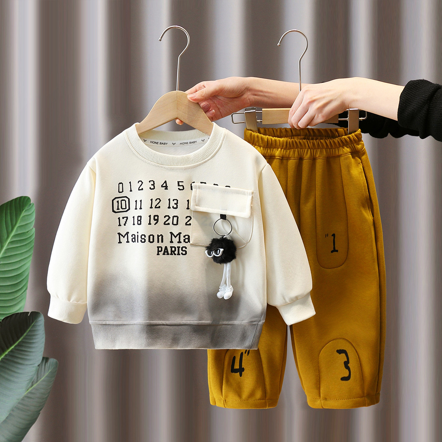 Boys Spring Fall Two-Piece Set Hoodie & Casual Sweatpants Kids Outfit