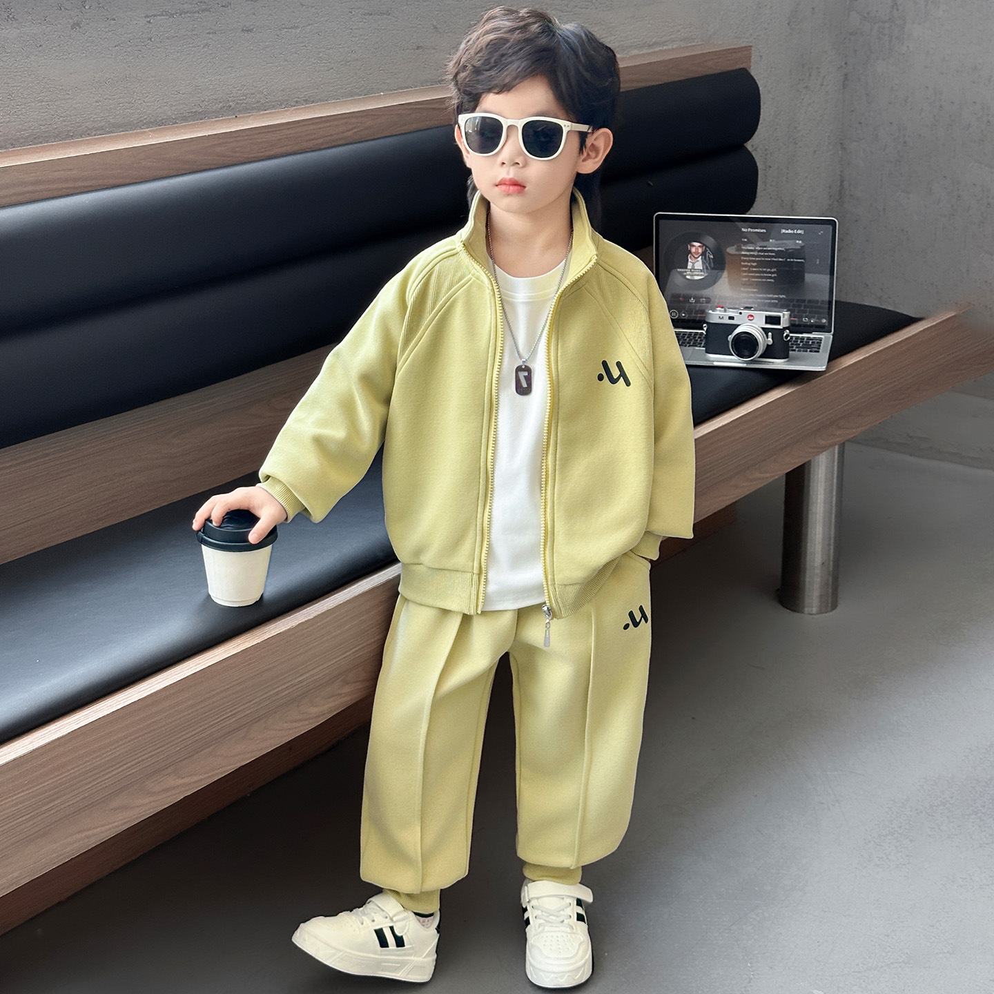 Kids Boys Autumn Sports Two-Piece Set Casual Outfit