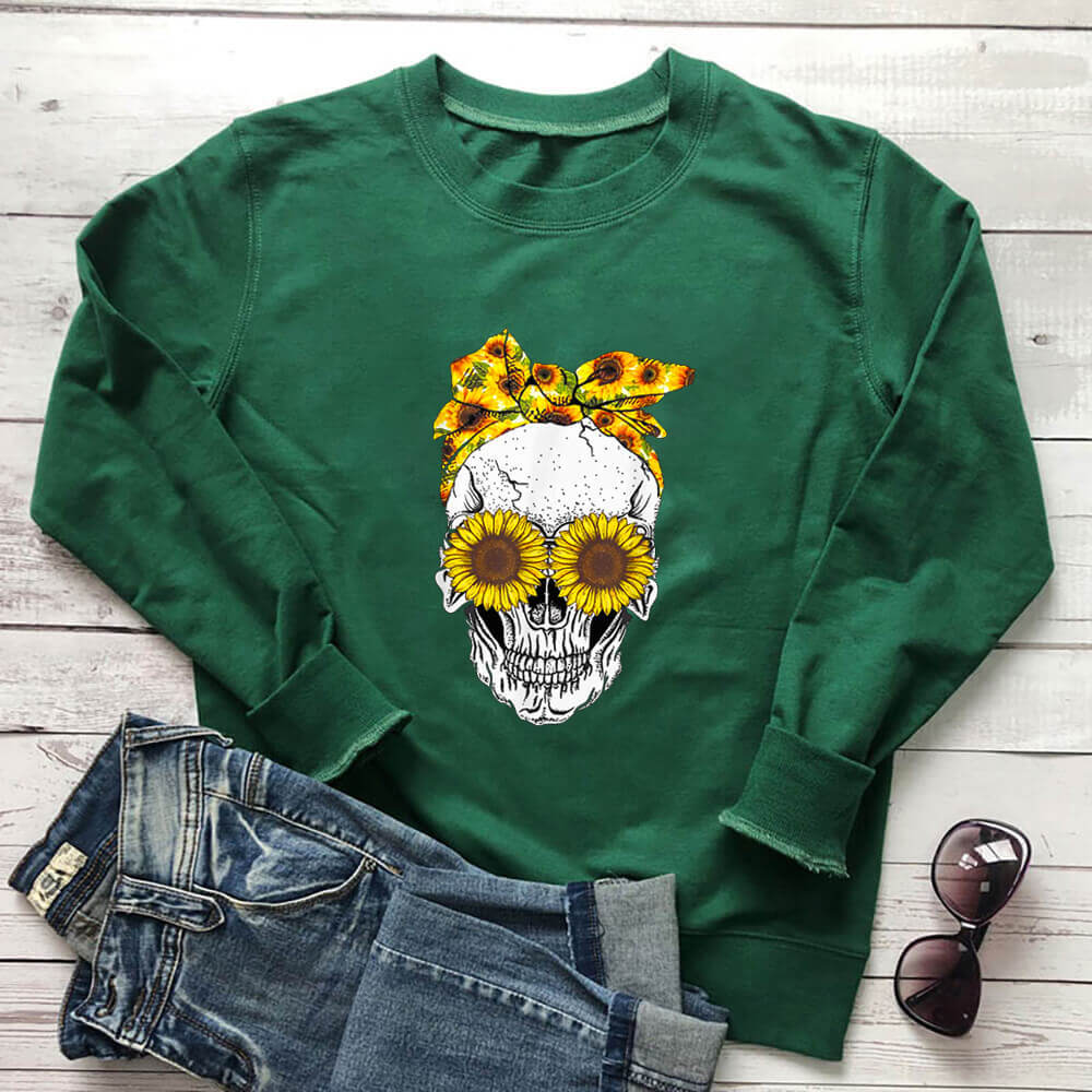 3-6-7green1-sunflower skull