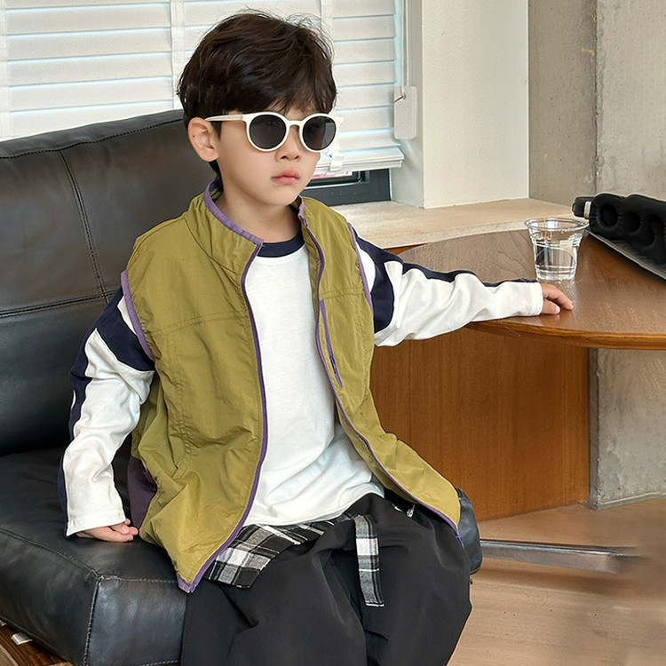 Boys Fashion Casual Sleeveless Vest Autumn Spring Outerwear