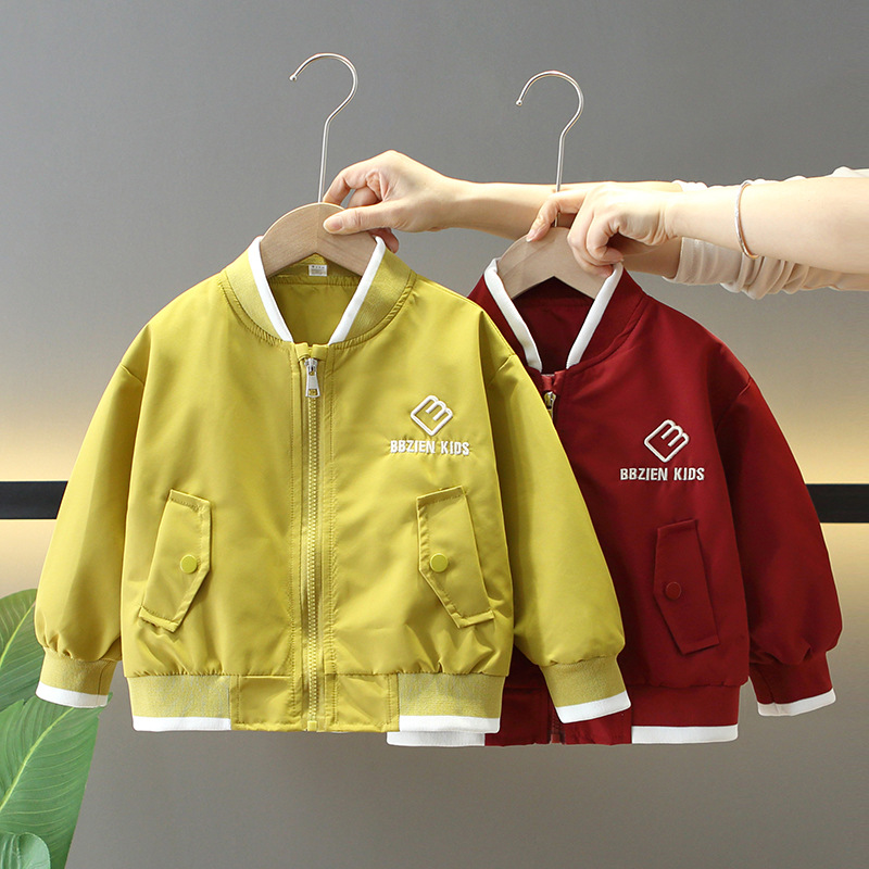 Stylish Casual Boys Baseball Jacket Spring Autumn Kids Varsity Coat