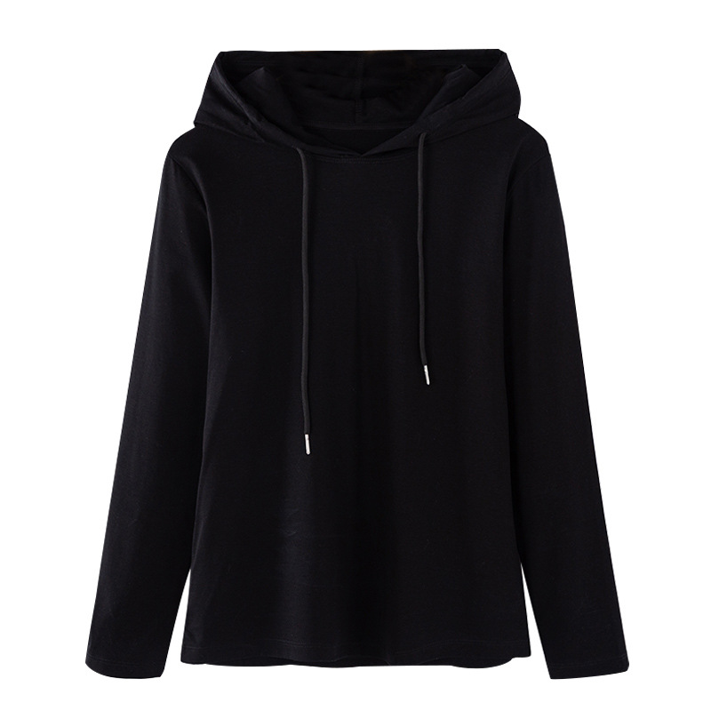 Hooded long sleeved T-shirt for women