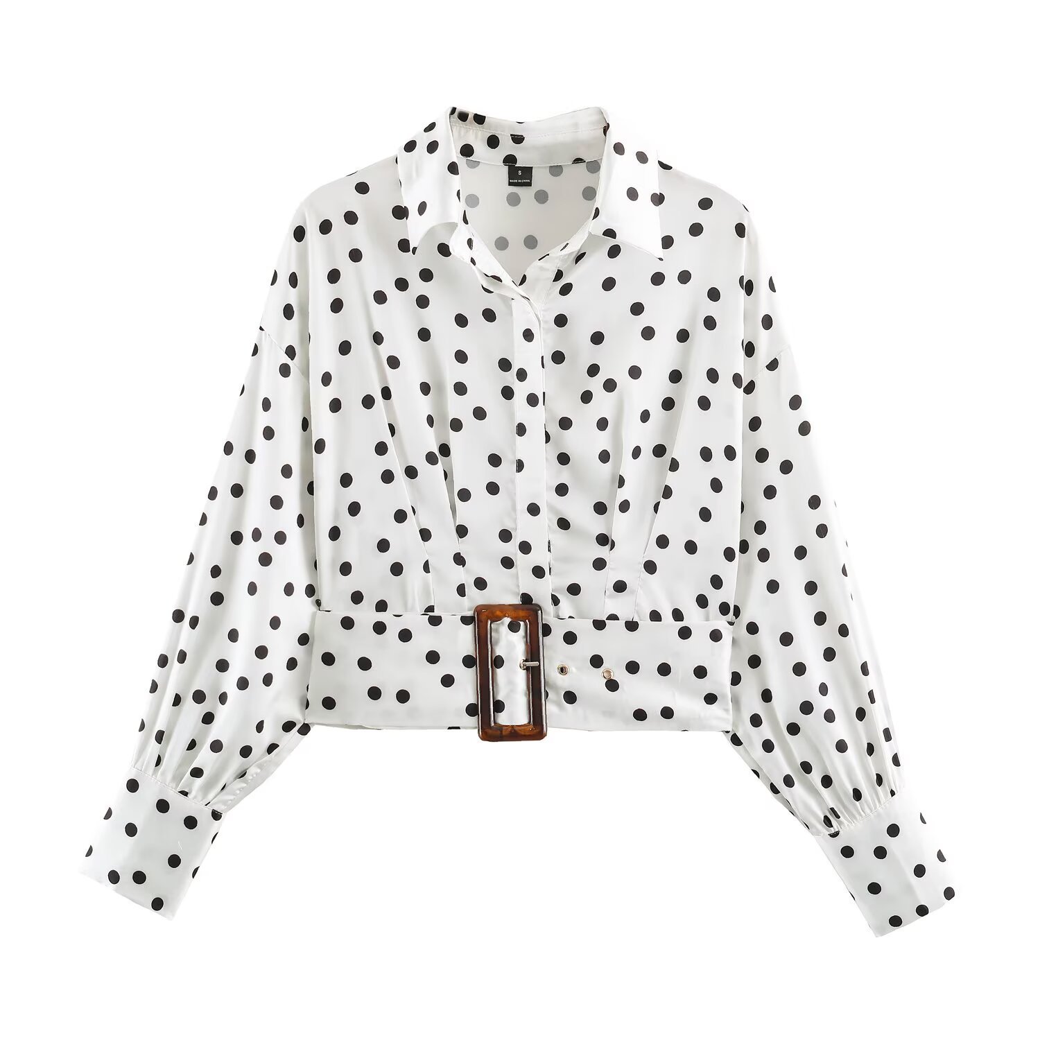 Polka dot long sleeved shirt