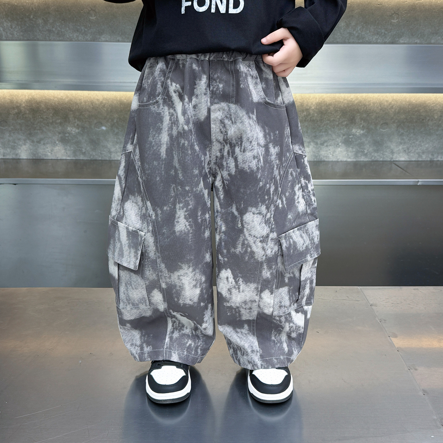 Boys Tie-Dye Casual Cargo Pants