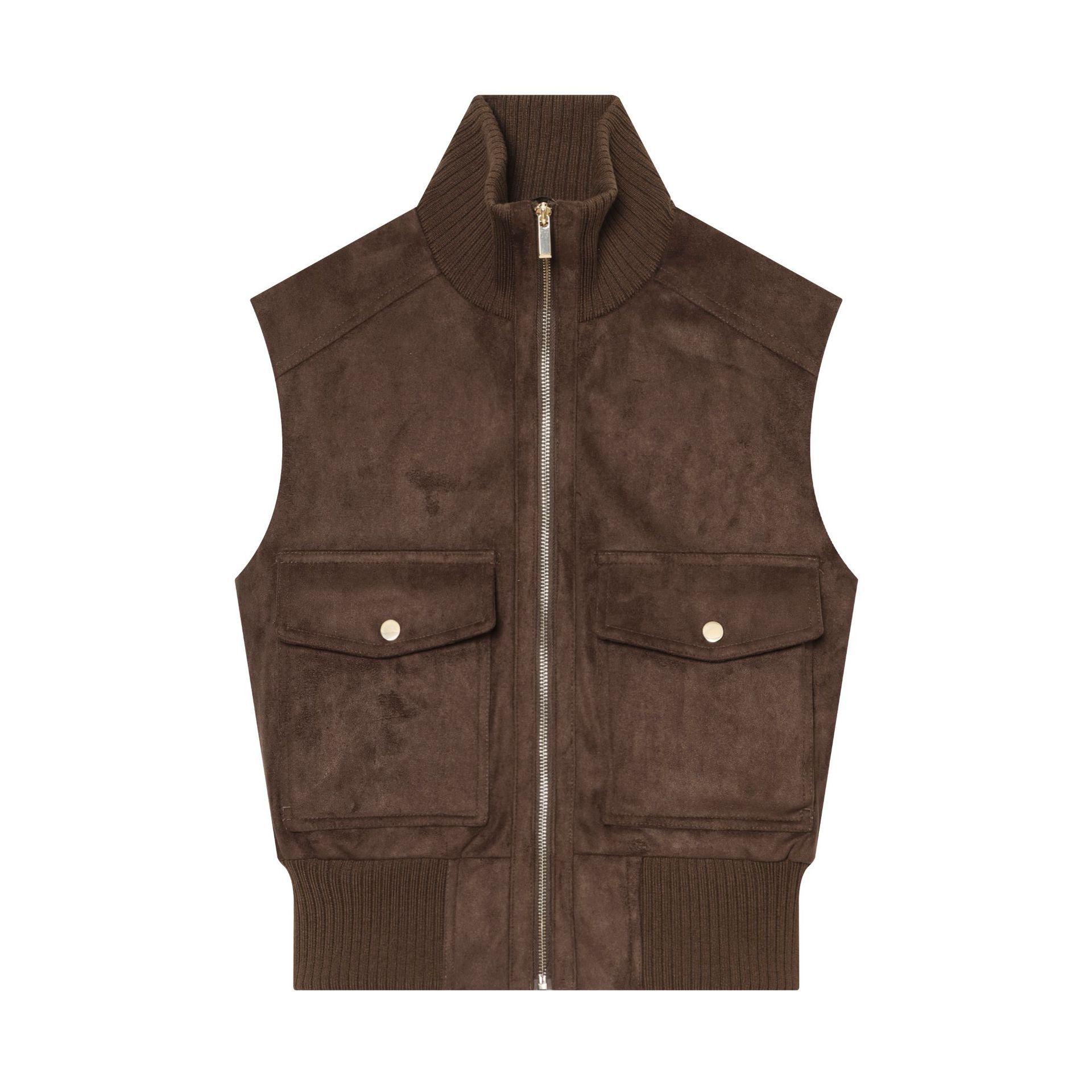 Sleeveless zipper jacket