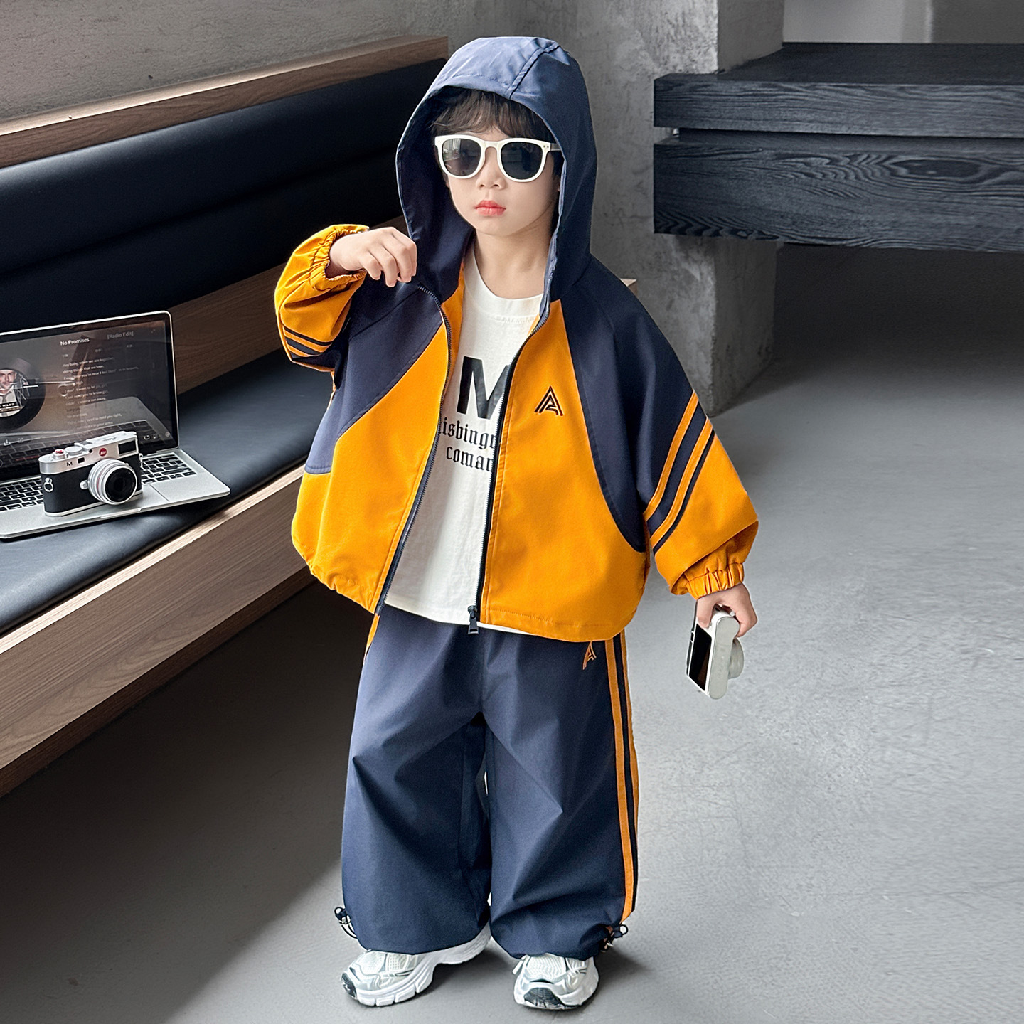 Kids Boys Autumn Sportswear Set Jacket and Pants Two-Piece