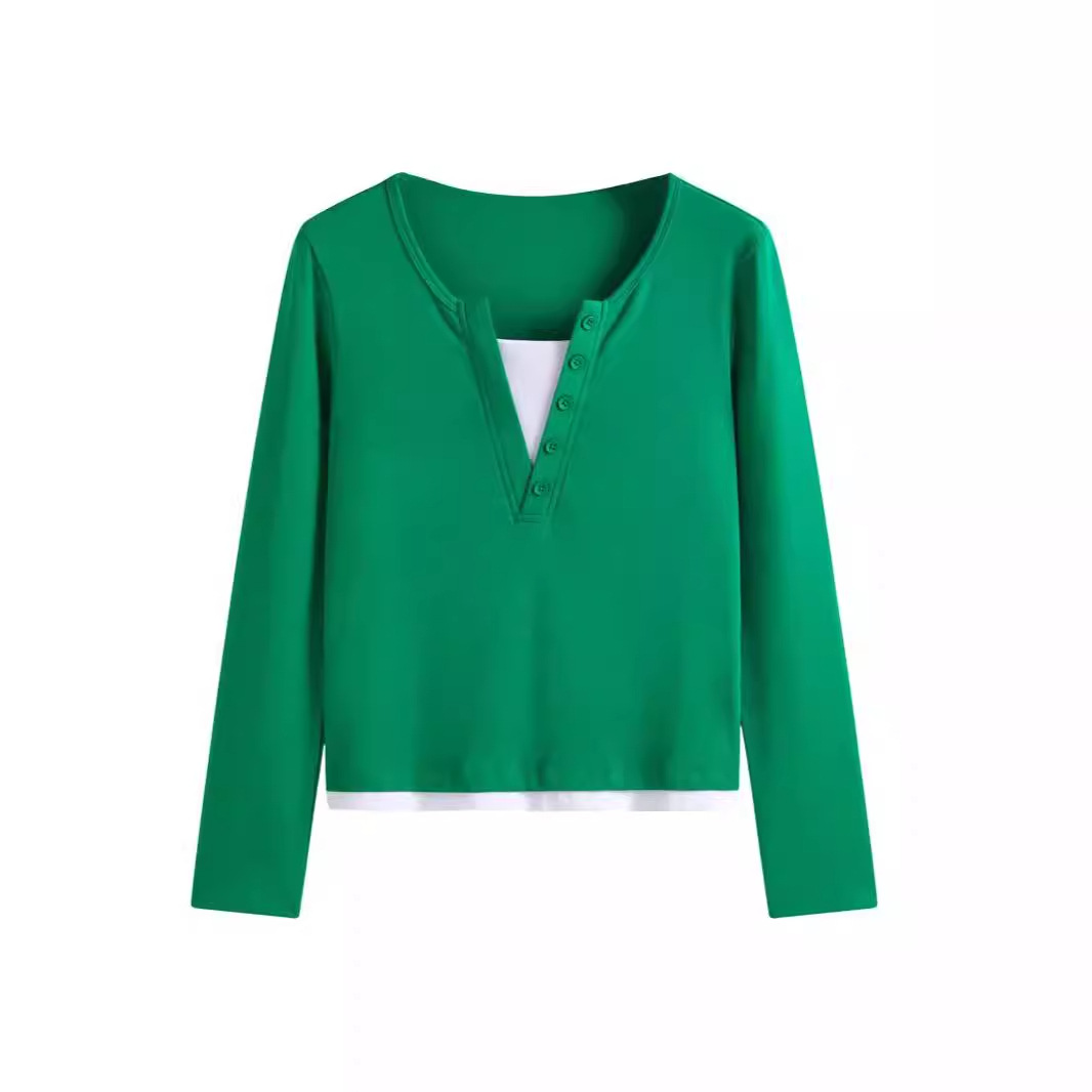 Slim fit long sleeved top