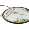 Birth Flower Grandma's Garden stained glass suncatcher, personalized gift for grandma, floral design, metal frame.