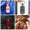 Personalized Leather Keychain - Various Colors and Engraving Options, including 'LEAD'